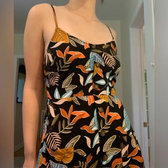 garage orange dress Garage orange pink floral babydoll short